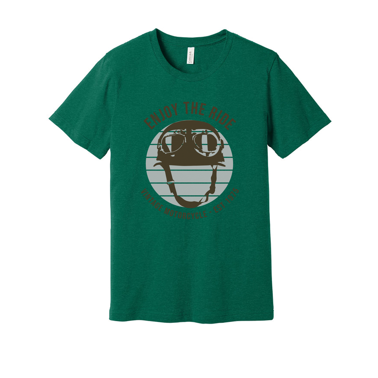 Unisex Vintage Motorcycle Helmet Graphic Tee