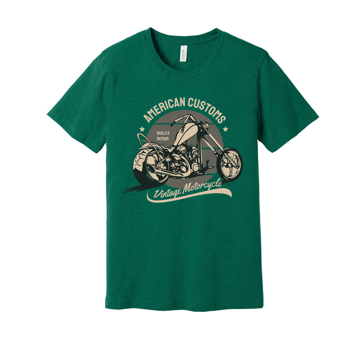 American Customs Vintage Motorcycle Graphic Tee