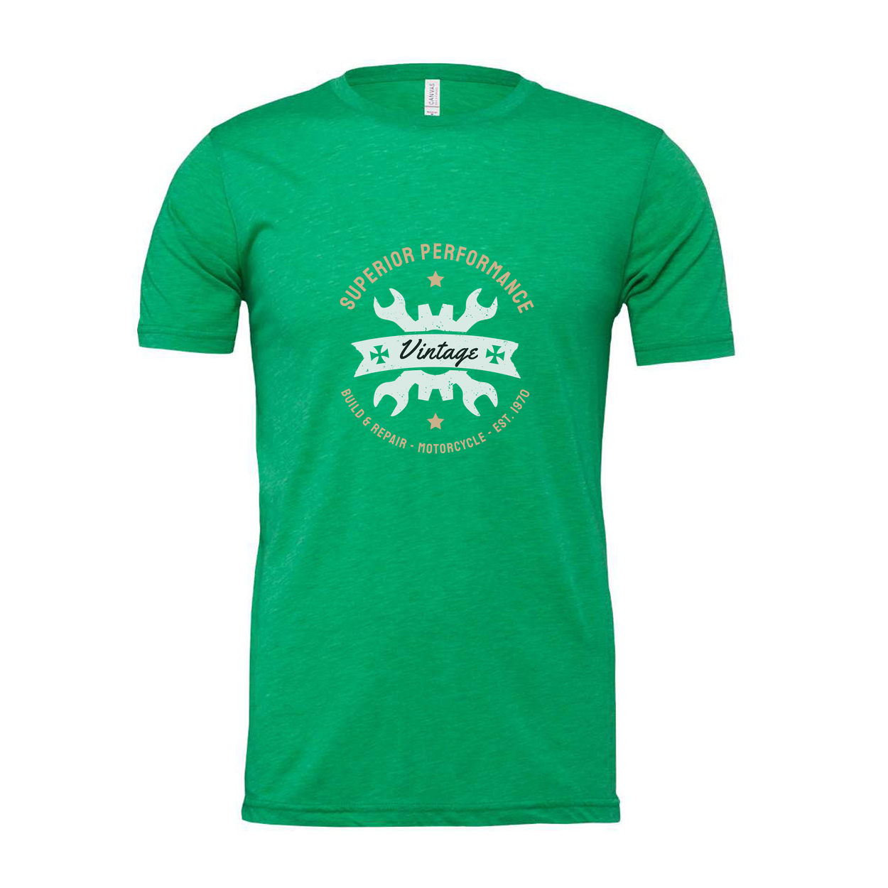 Vintage Motorcycle Motif Unisex T Shirt With Classic Emblem Graphic For Riders Casual Wear