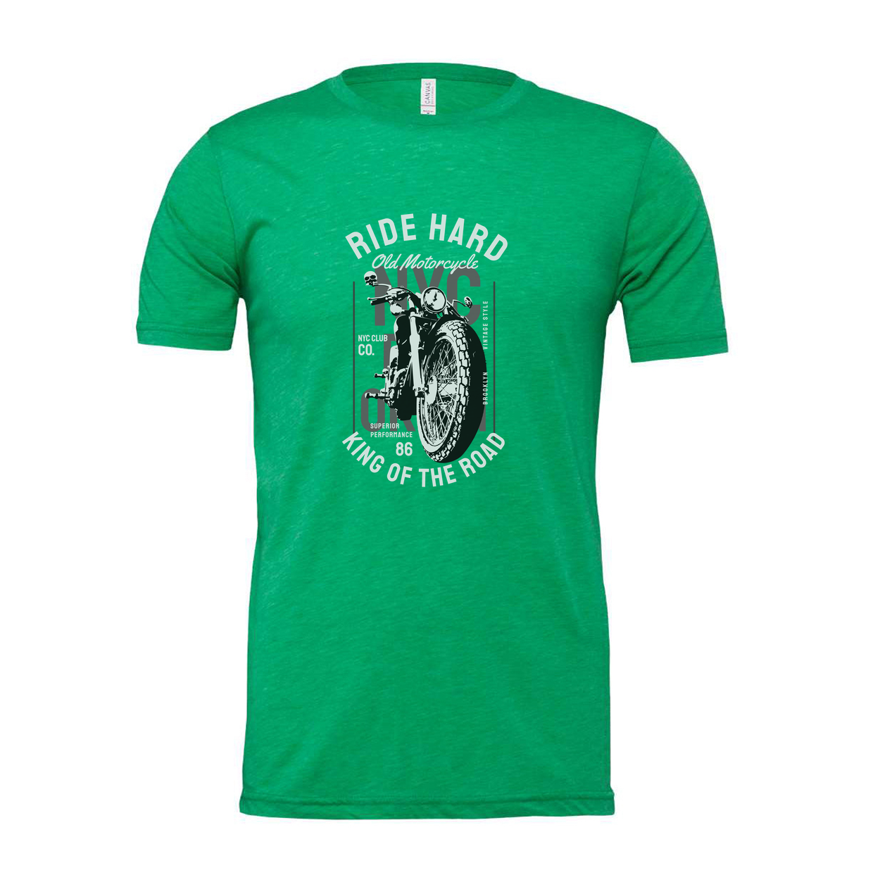 Unisex Motorcycle Graphic Tee With Vintage Bike Print And NYC Design For Riders Everywhere