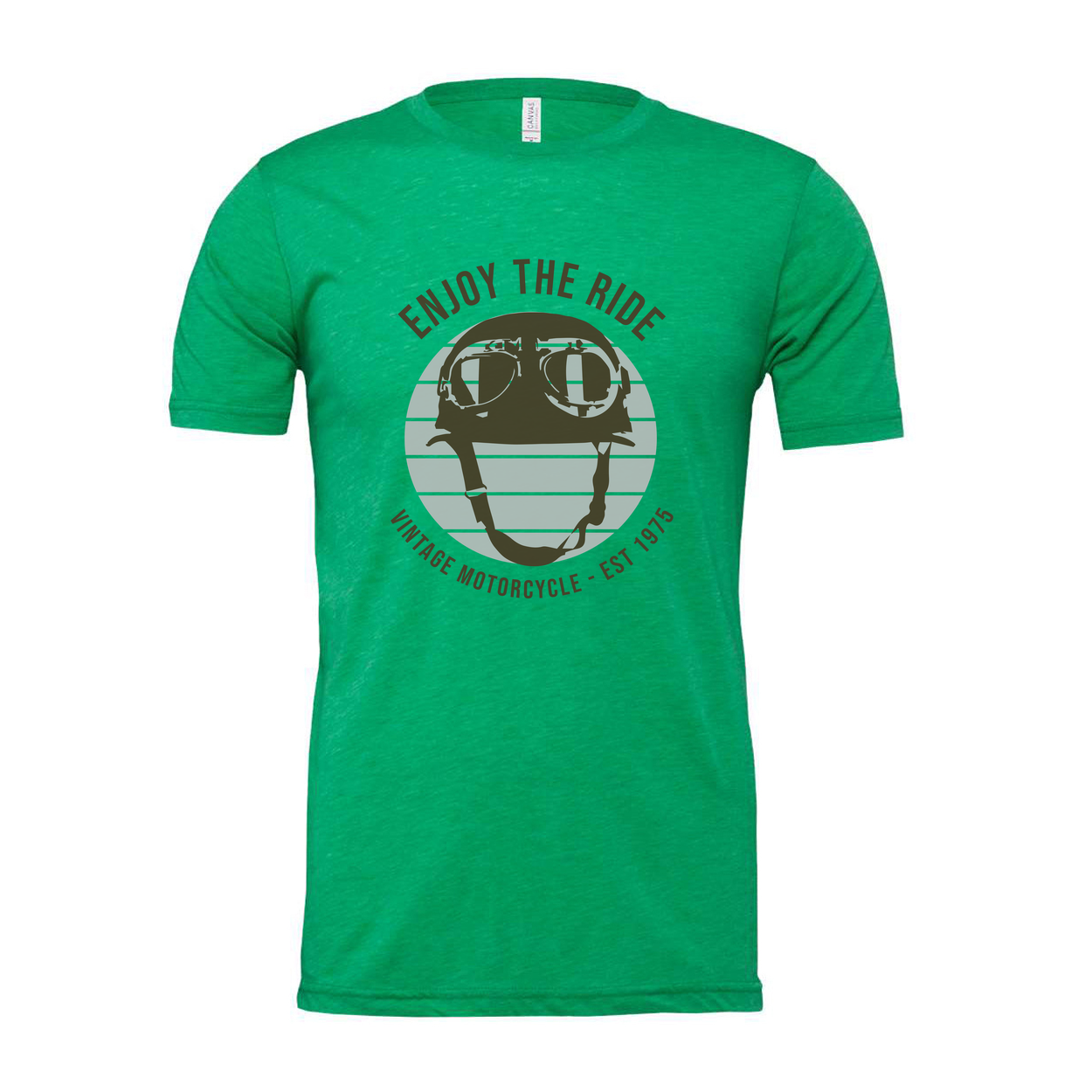 Unisex Vintage Motorcycle Helmet Graphic Tee