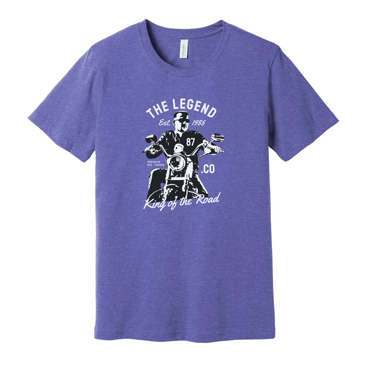 Motorcycle Rider Graphic Tee Unisex T Shirt With Vintage Legend Design King Of The Road