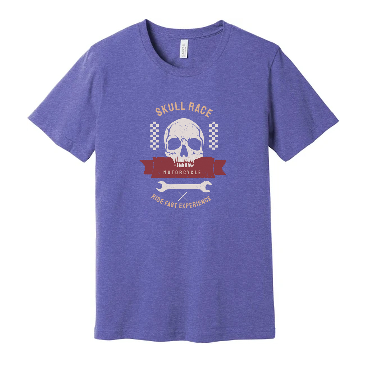 Unisex Skull Race Motorcycle Graphic Tee