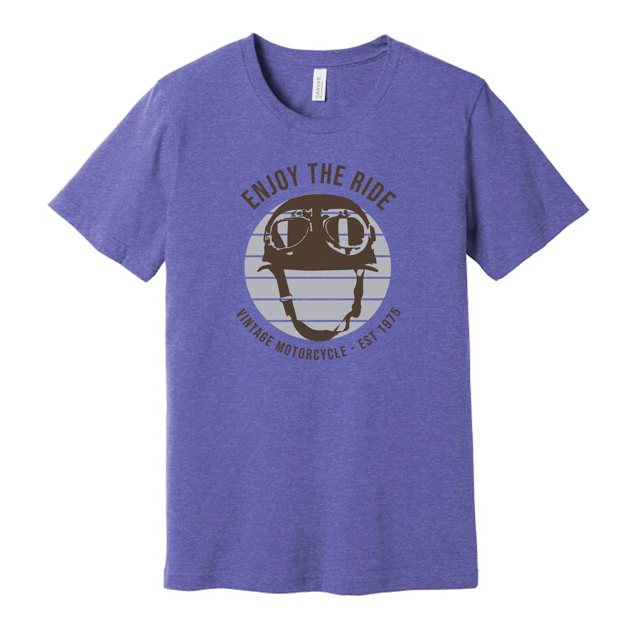 Unisex Vintage Motorcycle Helmet Graphic Tee