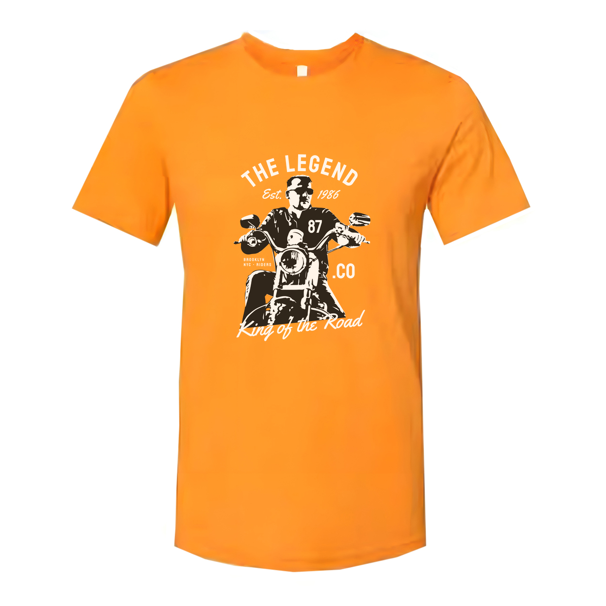 Motorcycle Rider Graphic Tee Unisex T Shirt With Vintage Legend Design King Of The Road