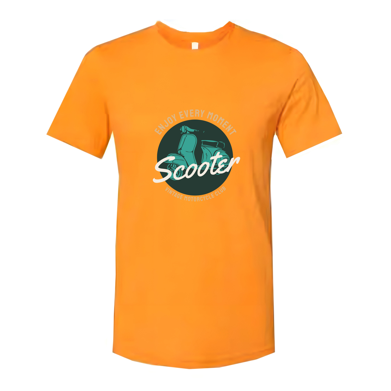 Vintage Scooter Graphic T Shirt With Emblem Unisex Casual Tee For Motorcycle Lovers And Riders