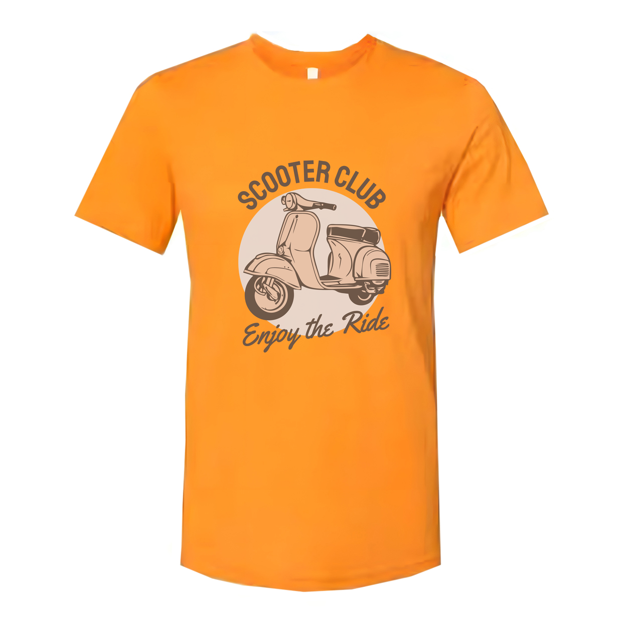Unisex Scooter Club T Shirt With Vintage Scooter Graphic And Ride Message Design