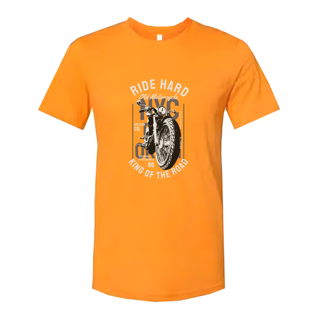 Unisex Motorcycle Graphic Tee With Vintage Bike Print And NYC Design For Riders Everywhere