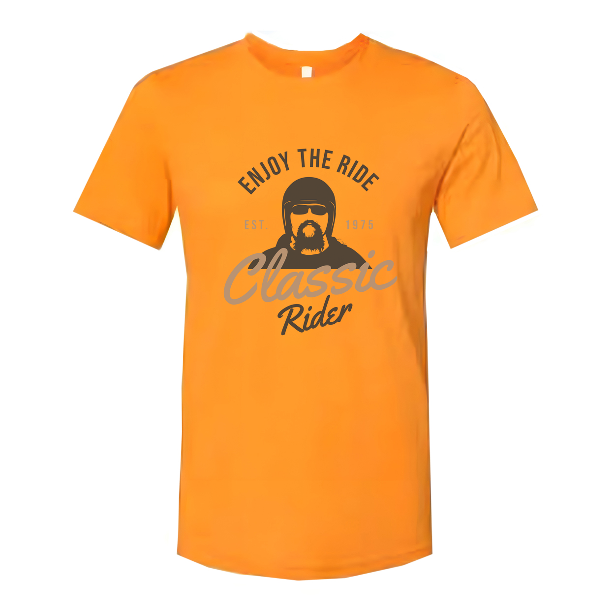 Unisex Motorcycle Graphic Tee Featuring Classic Rider Design With Vintage Elements Est 1975