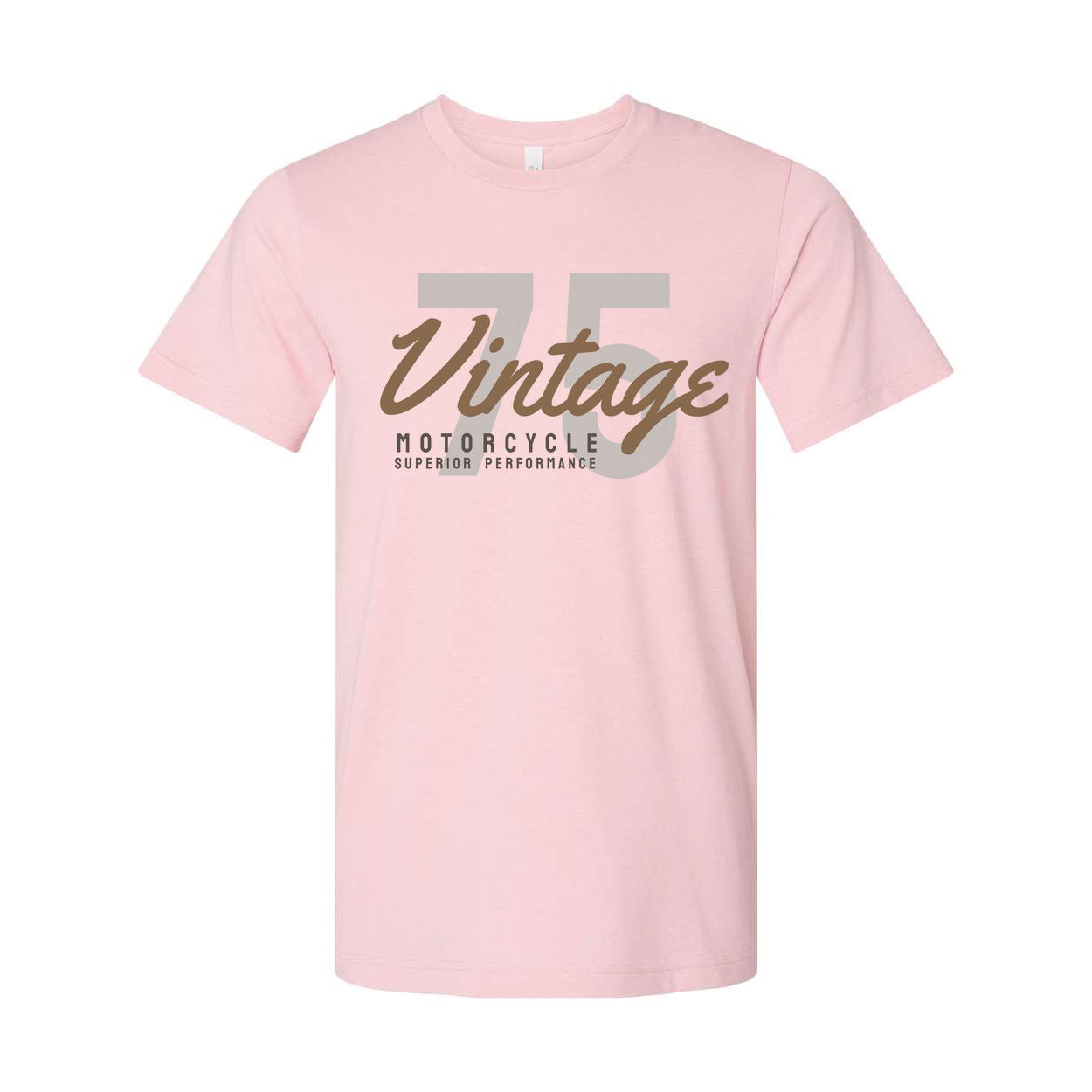 Vintage 75 Motorcycle Graphic T Shirt Unisex Casual Tee With Retro Design And Classic Style