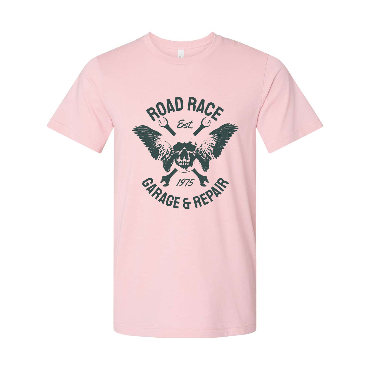 Unisex Road Race Est 1975 Wings And Skull Graphic T Shirt