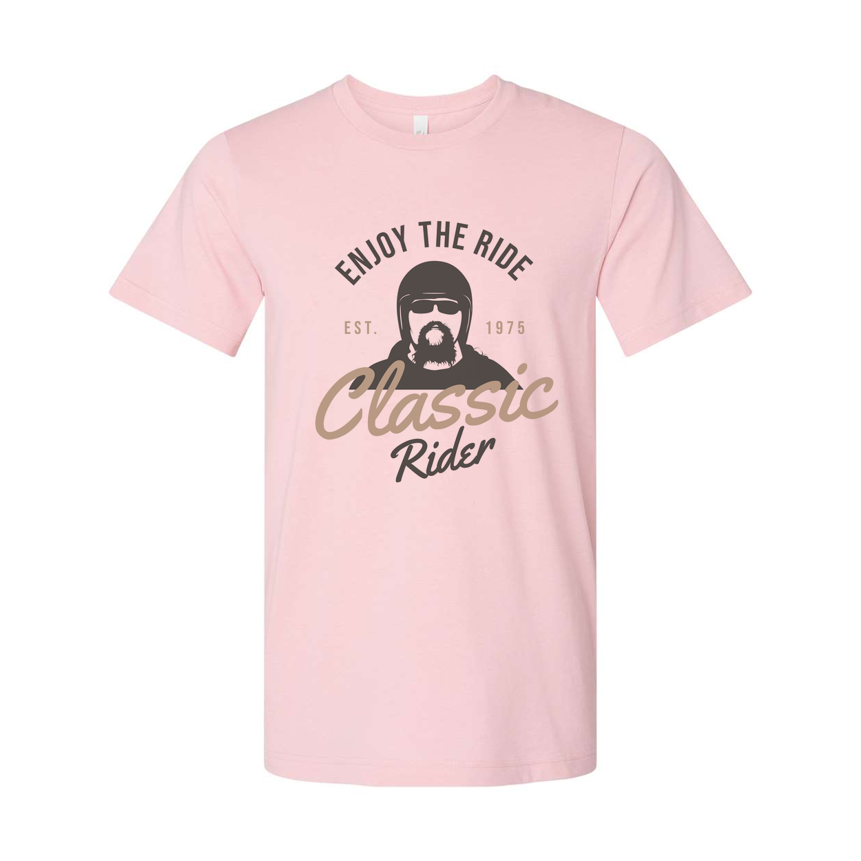 Unisex Motorcycle Graphic Tee Featuring Classic Rider Design With Vintage Elements Est 1975