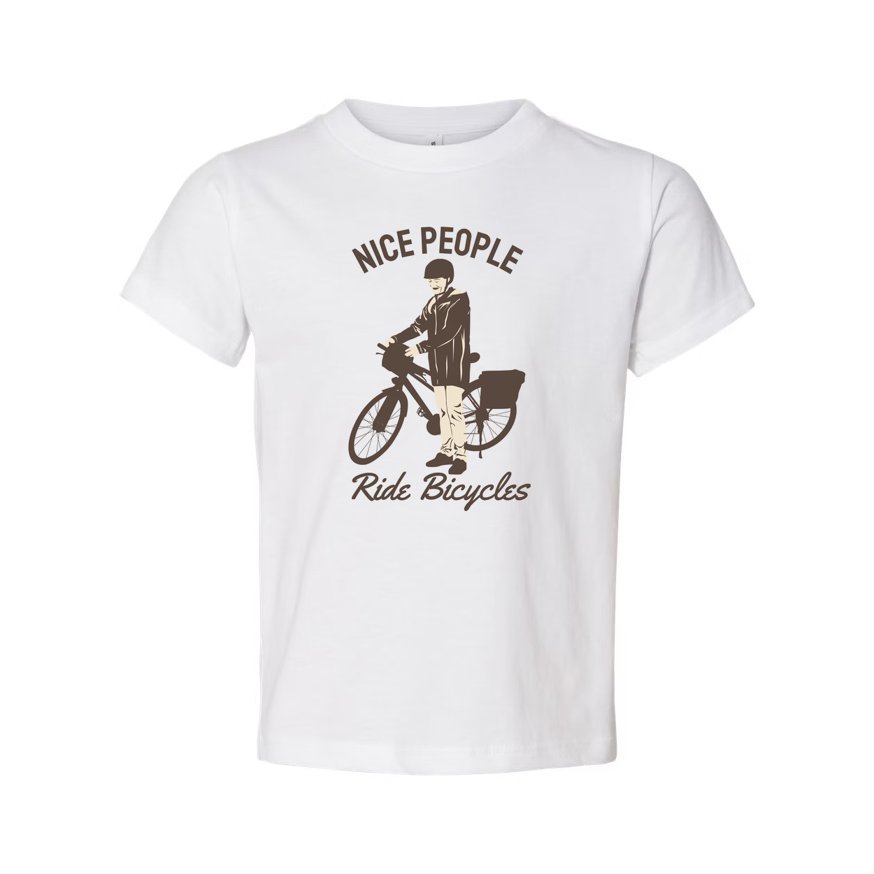 Nice People Ride Bicycles Hand Drawn Vintage Style Unisex Graphic Tee For All Genders