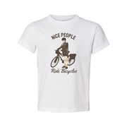 Nice People Ride Bicycles Hand Drawn Vintage Style Unisex Graphic Tee For All Genders