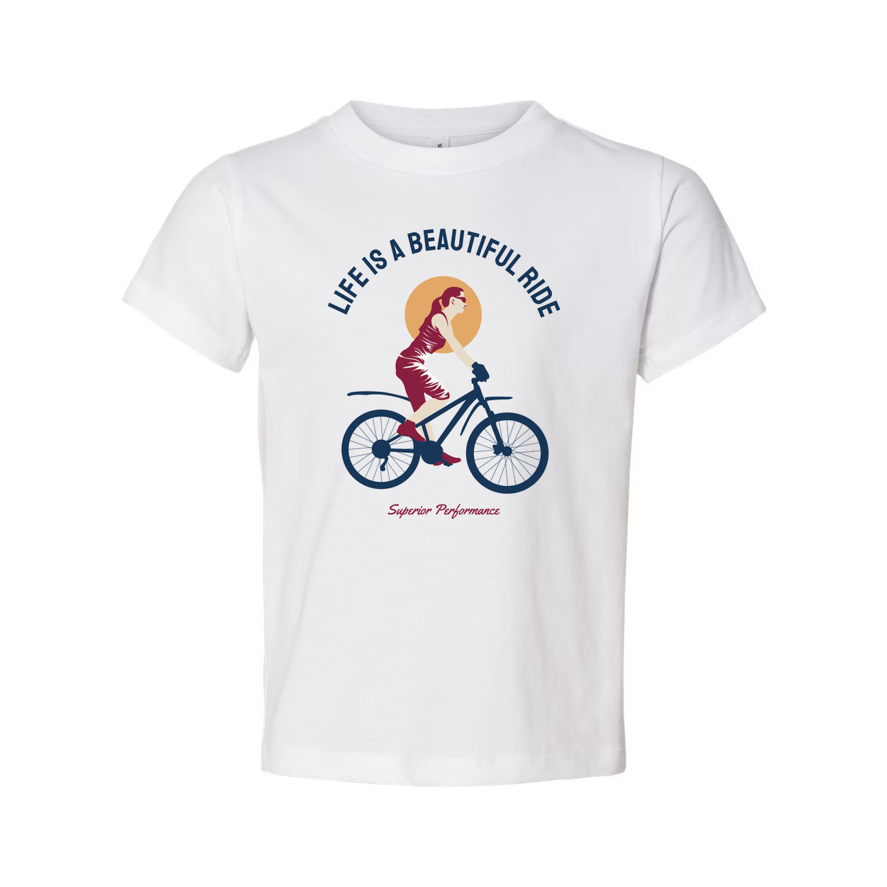 Life Is A Beautiful Ride Bicycle Graphic T Shirt For Men And Women Unisex Tee Casual Everyday Wear
