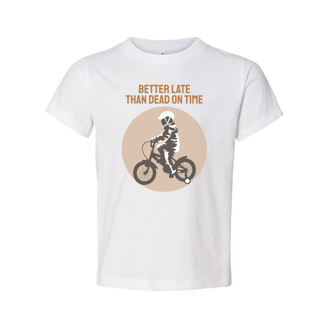 Better Late Than Dead On Time Cycling Graphic Tee For Unisex Biking Enthusiasts Everywhere
