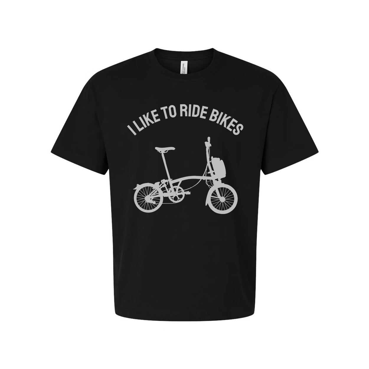 I Like To Ride Bikes Graphic Unisex Bicycle Print T Shirt With Subtle Front Design