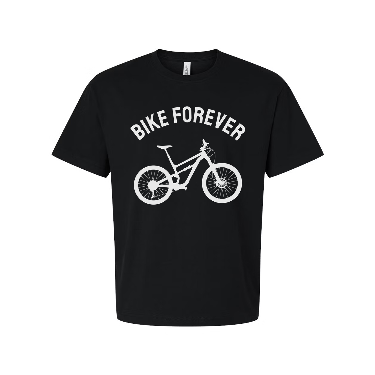 Unisex Bike Forever Graphic T Shirt With Bicycle Silhouette For Casual Everyday Wear