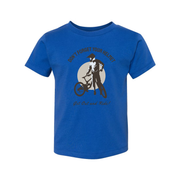 Unisex Biking T Shirt With Rider Silhouette And Don't Forget Your Helmet Slogan Graphic