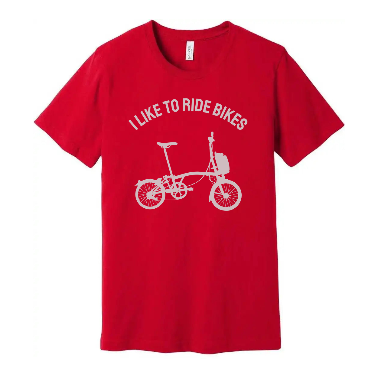 I Like To Ride Bikes Graphic Unisex Bicycle Print T Shirt With Subtle Front Design