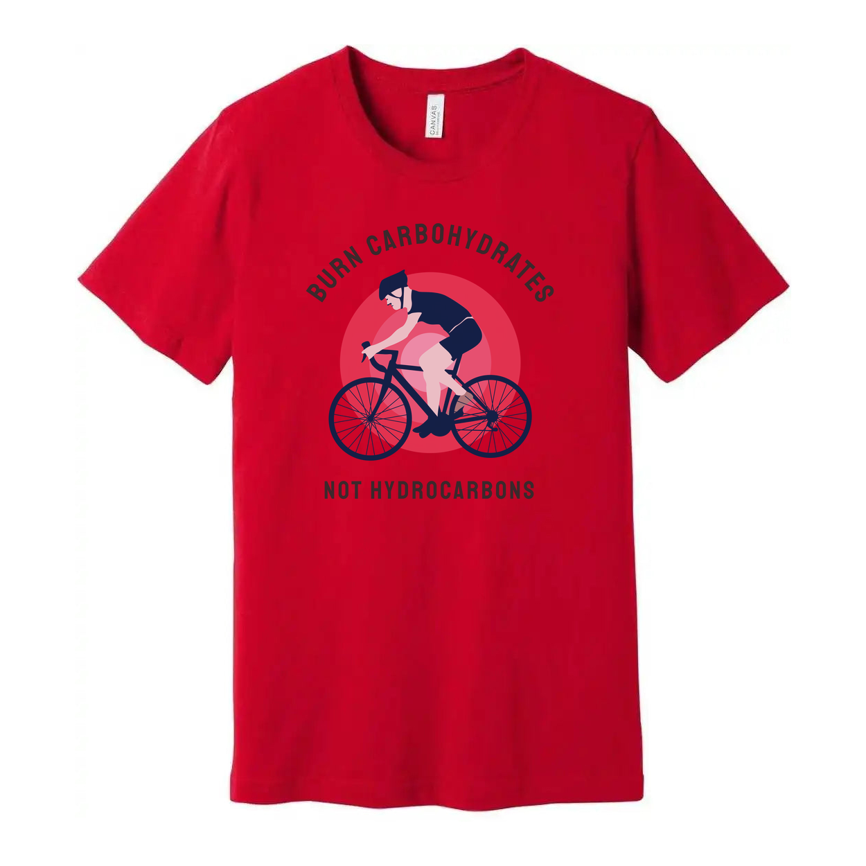 Cycling Graphic Tee For Unisex Burn Carbohydrates Not Hydrocarbons Bicycle Shirt