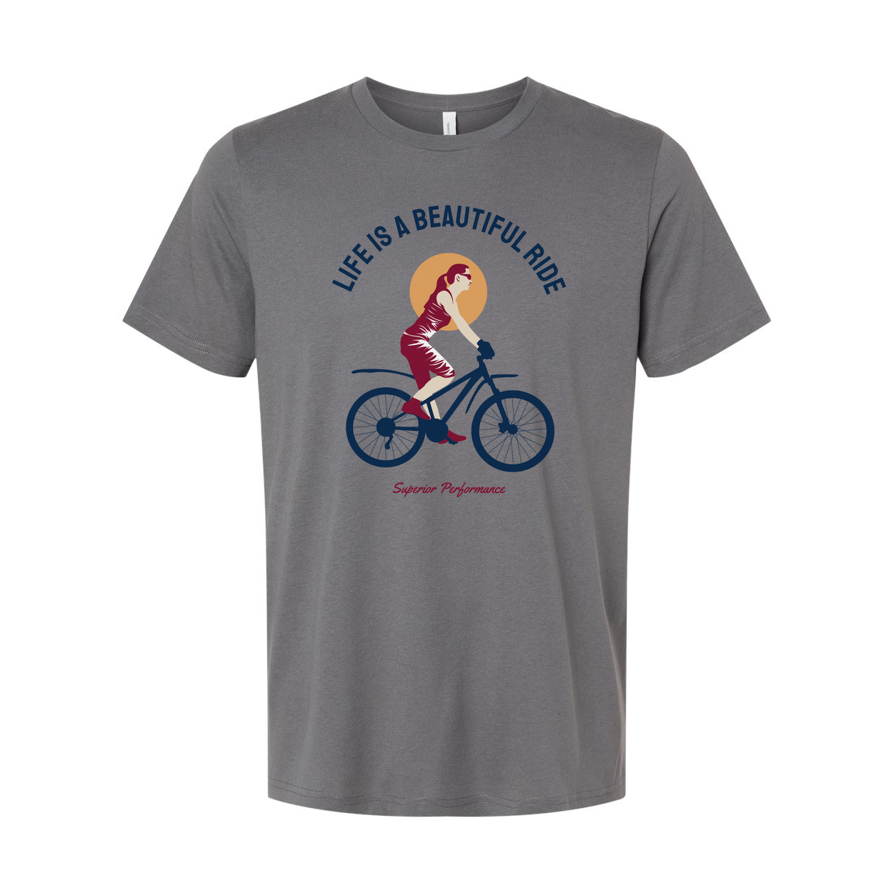 Life Is A Beautiful Ride Bicycle Graphic T Shirt For Men And Women Unisex Tee Casual Everyday Wear