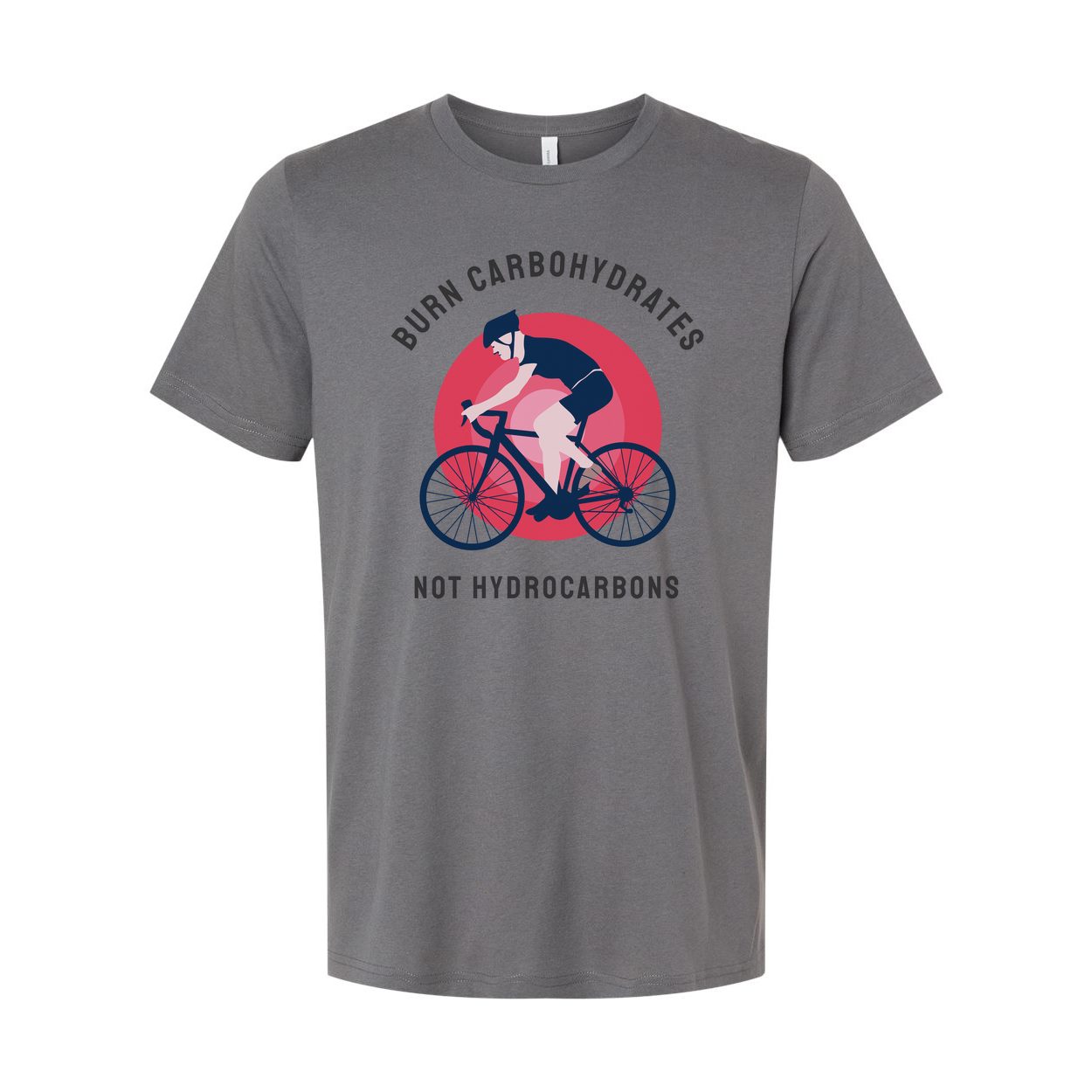 Cycling Graphic Tee For Unisex Burn Carbohydrates Not Hydrocarbons Bicycle Shirt