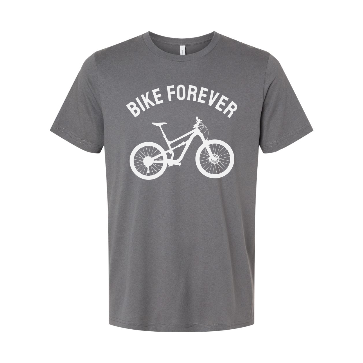 Unisex Bike Forever Graphic T Shirt With Bicycle Silhouette For Casual Everyday Wear