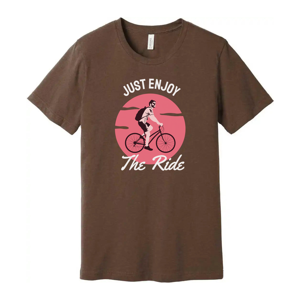 Just Enjoy The Ride Bicycle Graphic T Shirt For Unisex Casual Everyday Wear And Leisure