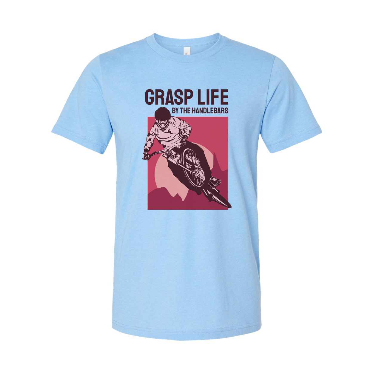 Grasp Life By The Handlebars Bicycle Rider Graphic Unisex Tee For Biking Enthusiasts Everywhere