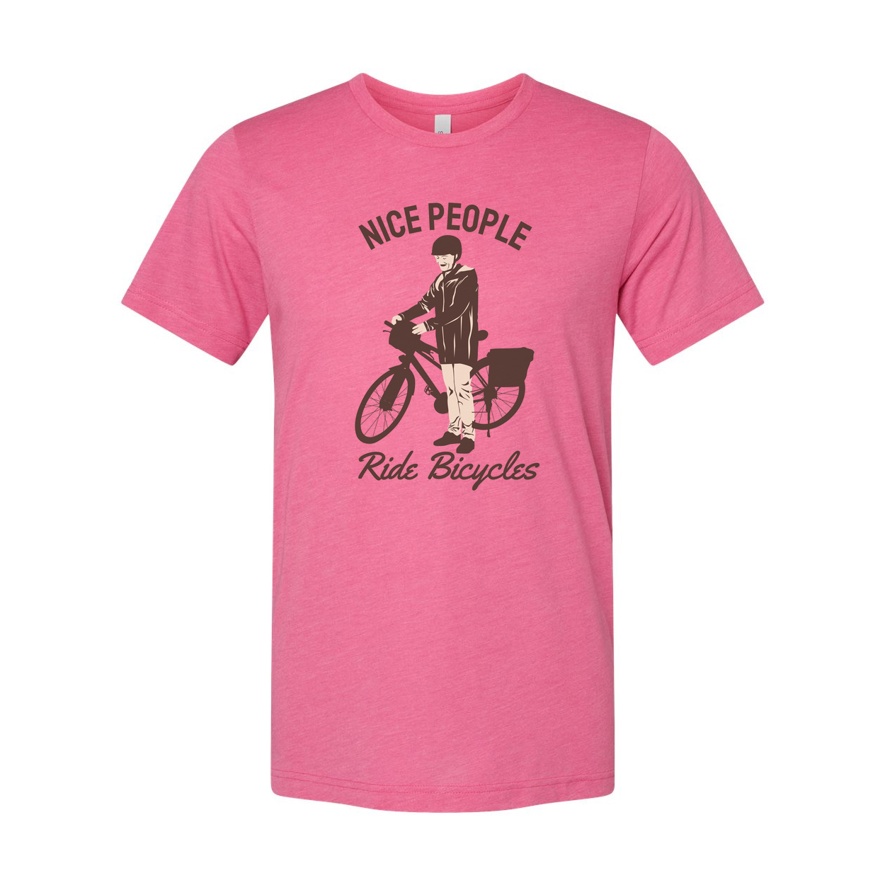 Nice People Ride Bicycles Hand Drawn Vintage Style Unisex Graphic Tee For All Genders