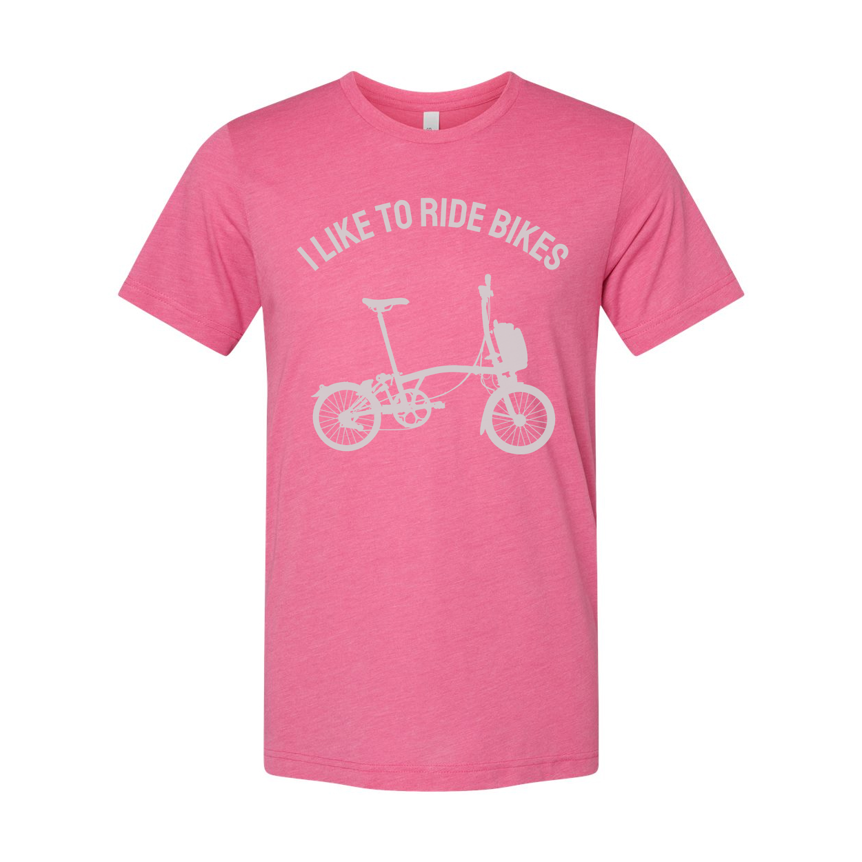 I Like To Ride Bikes Graphic Unisex Bicycle Print T Shirt With Subtle Front Design