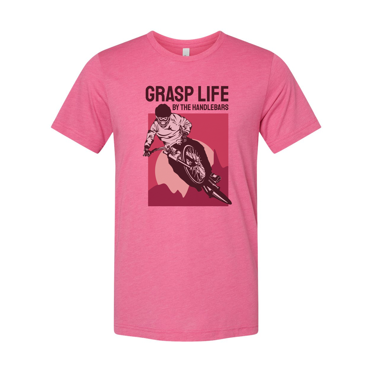 Grasp Life By The Handlebars Bicycle Rider Graphic Unisex Tee For Biking Enthusiasts Everywhere