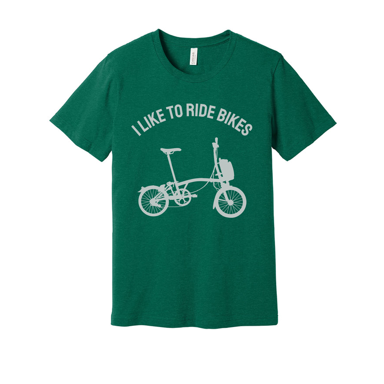 I Like To Ride Bikes Graphic Unisex Bicycle Print T Shirt With Subtle Front Design