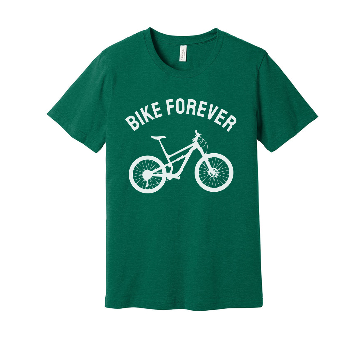 Unisex Bike Forever Graphic T Shirt With Bicycle Silhouette For Casual Everyday Wear