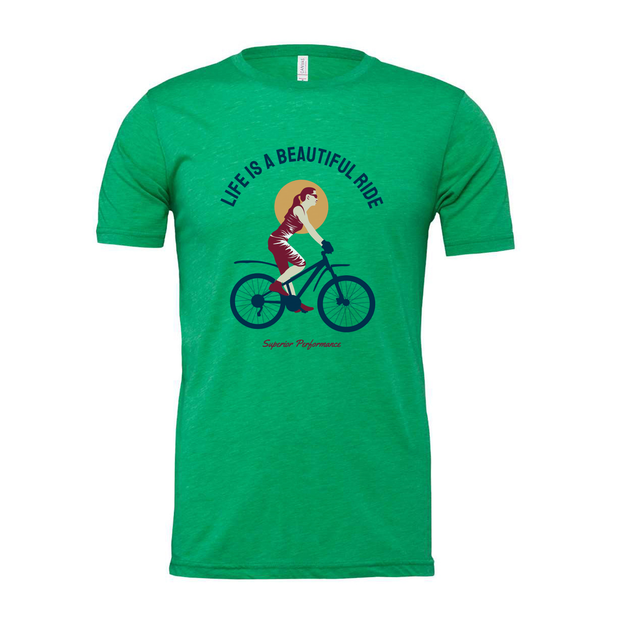 Life Is A Beautiful Ride Bicycle Graphic T Shirt For Men And Women Unisex Tee Casual Everyday Wear