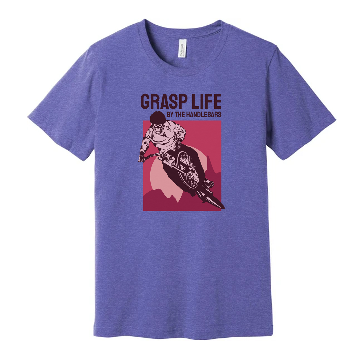 Grasp Life By The Handlebars Bicycle Rider Graphic Unisex Tee For Biking Enthusiasts Everywhere