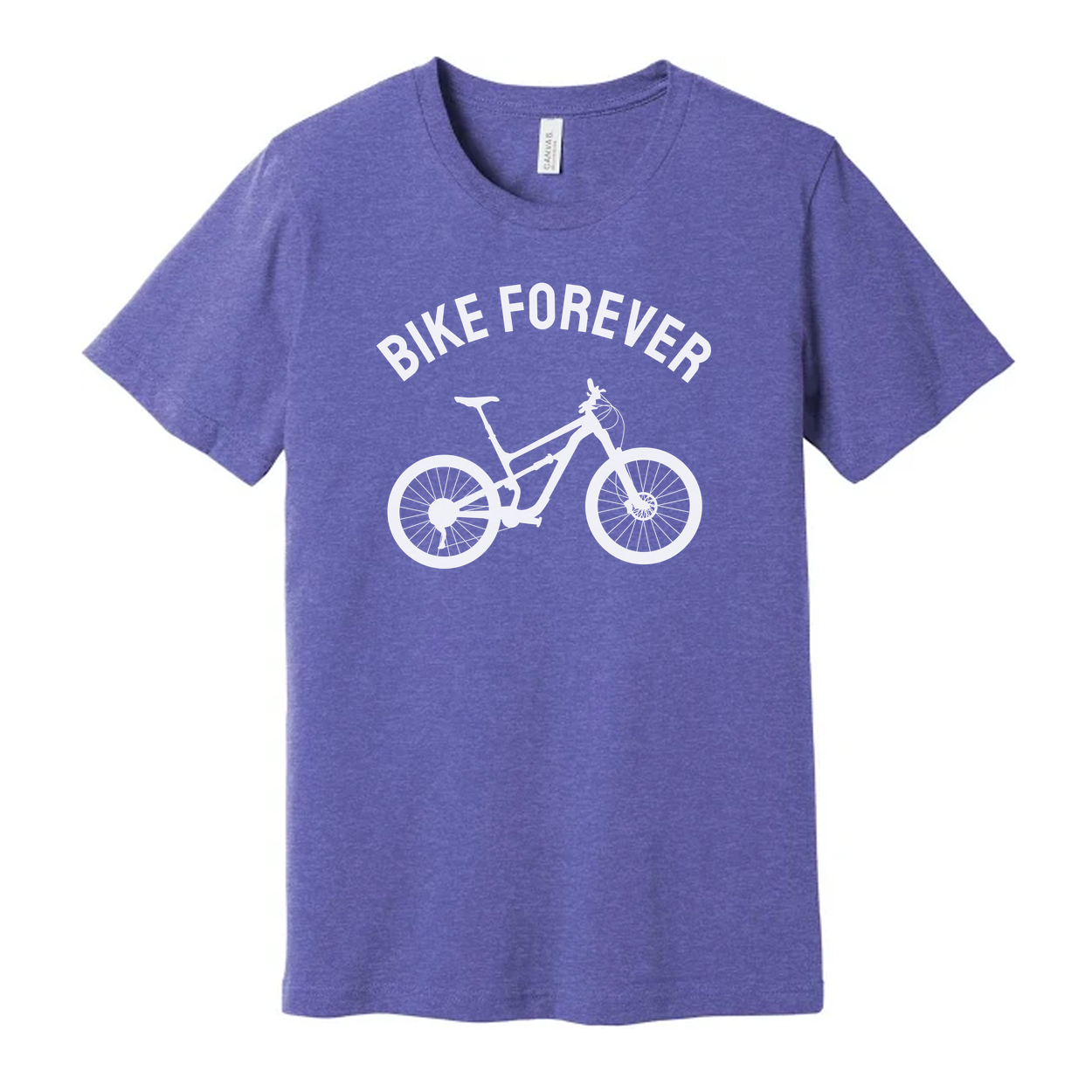 Unisex Bike Forever Graphic T Shirt With Bicycle Silhouette For Casual Everyday Wear
