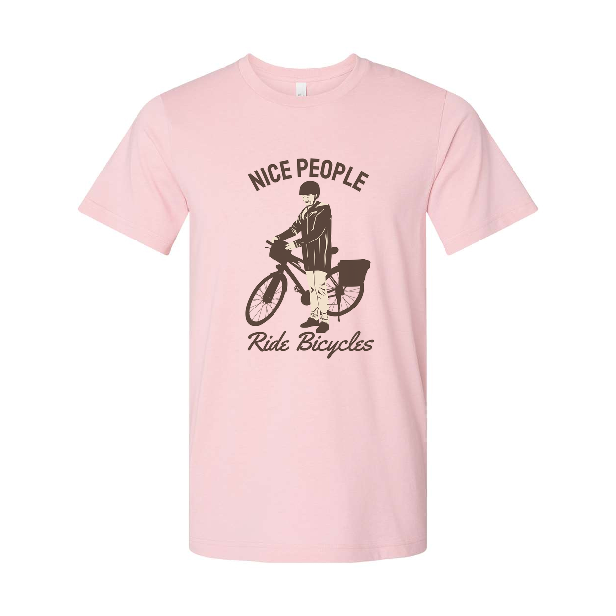 Nice People Ride Bicycles Hand Drawn Vintage Style Unisex Graphic Tee For All Genders