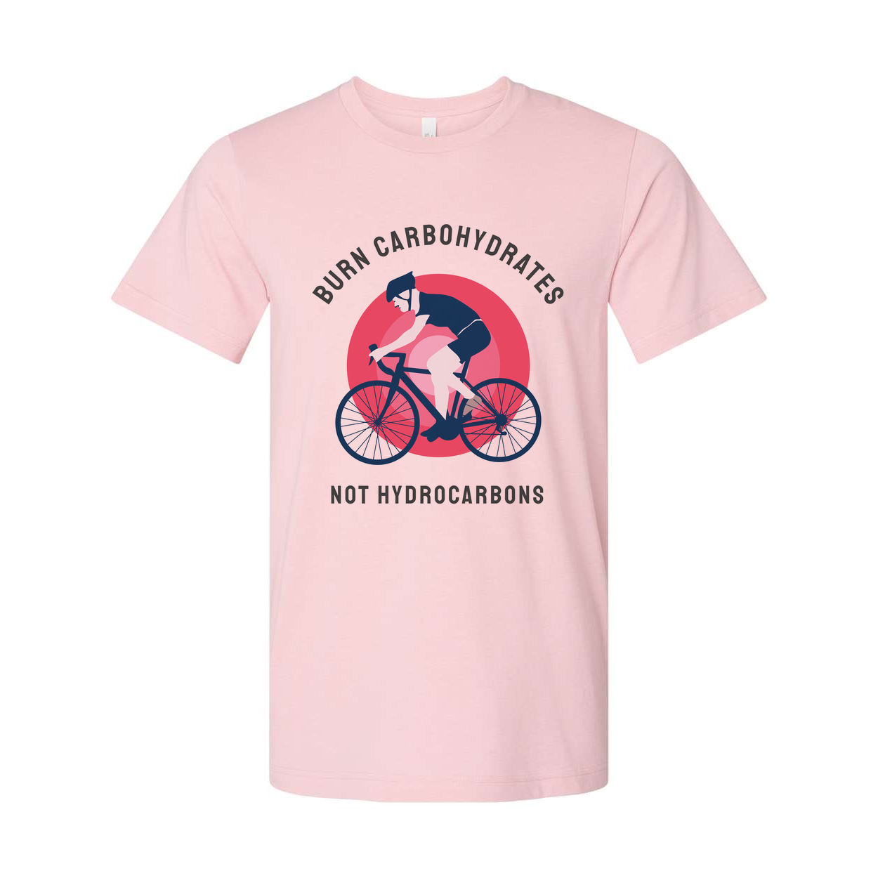 Cycling Graphic Tee For Unisex Burn Carbohydrates Not Hydrocarbons Bicycle Shirt