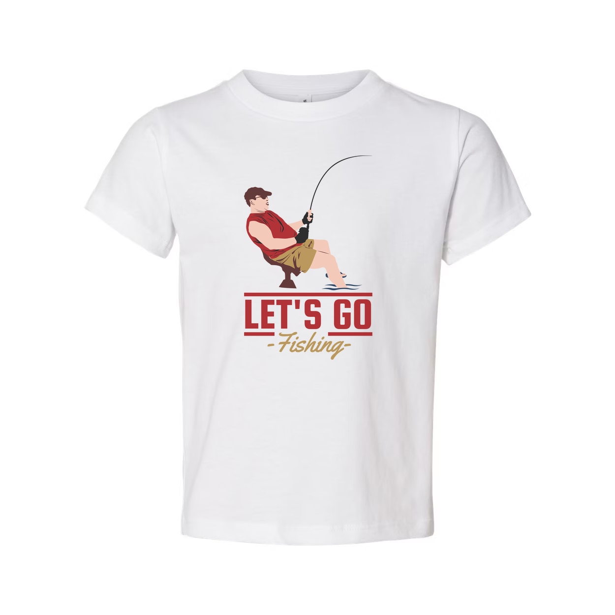 Unisex Fishing Graphic Tee Lets Go Fishing Illustration For Outdoor Enthusiasts Apparel