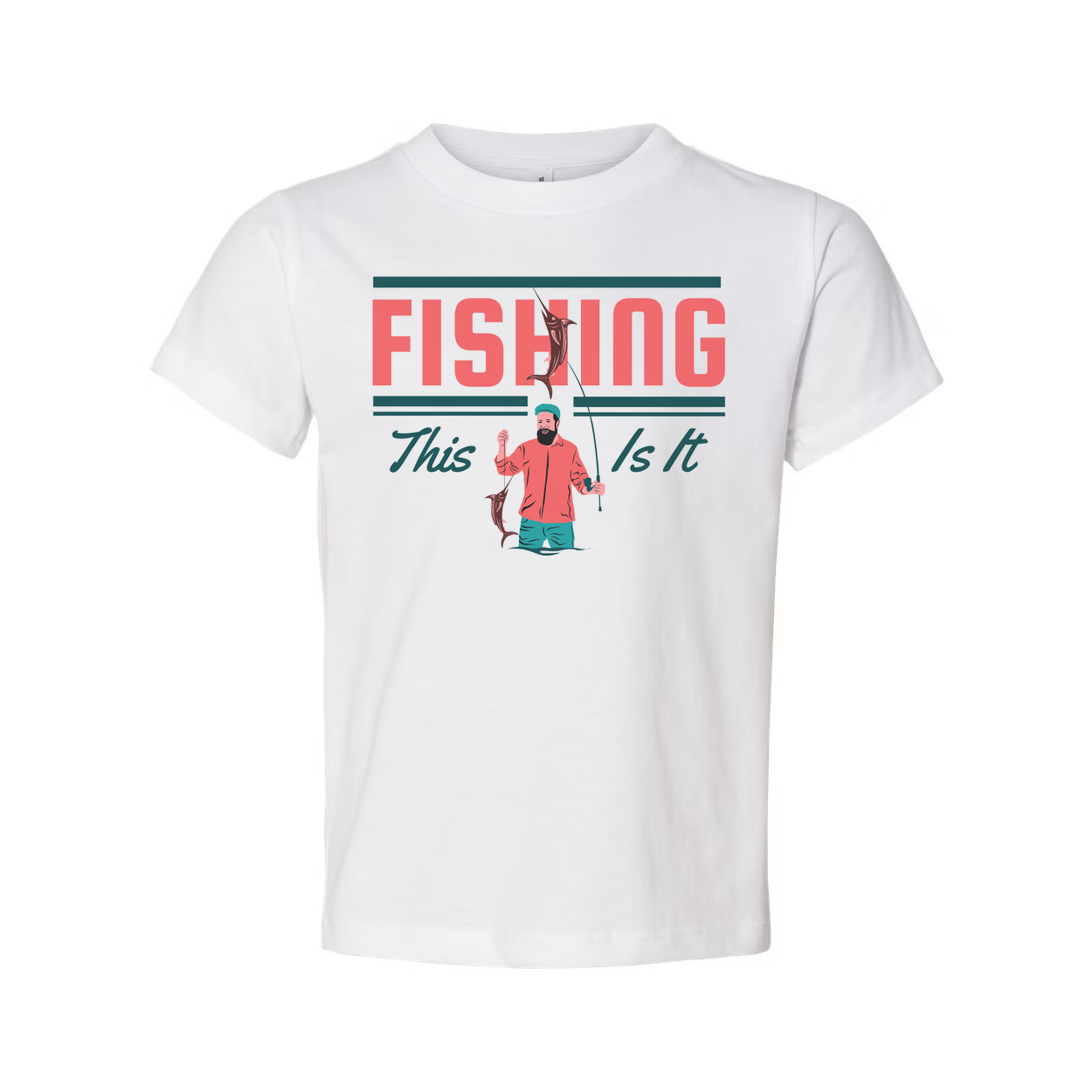 Fishing Graphic Unisex T Shirt With This Is It Design And Angler Illustration For All Anglers