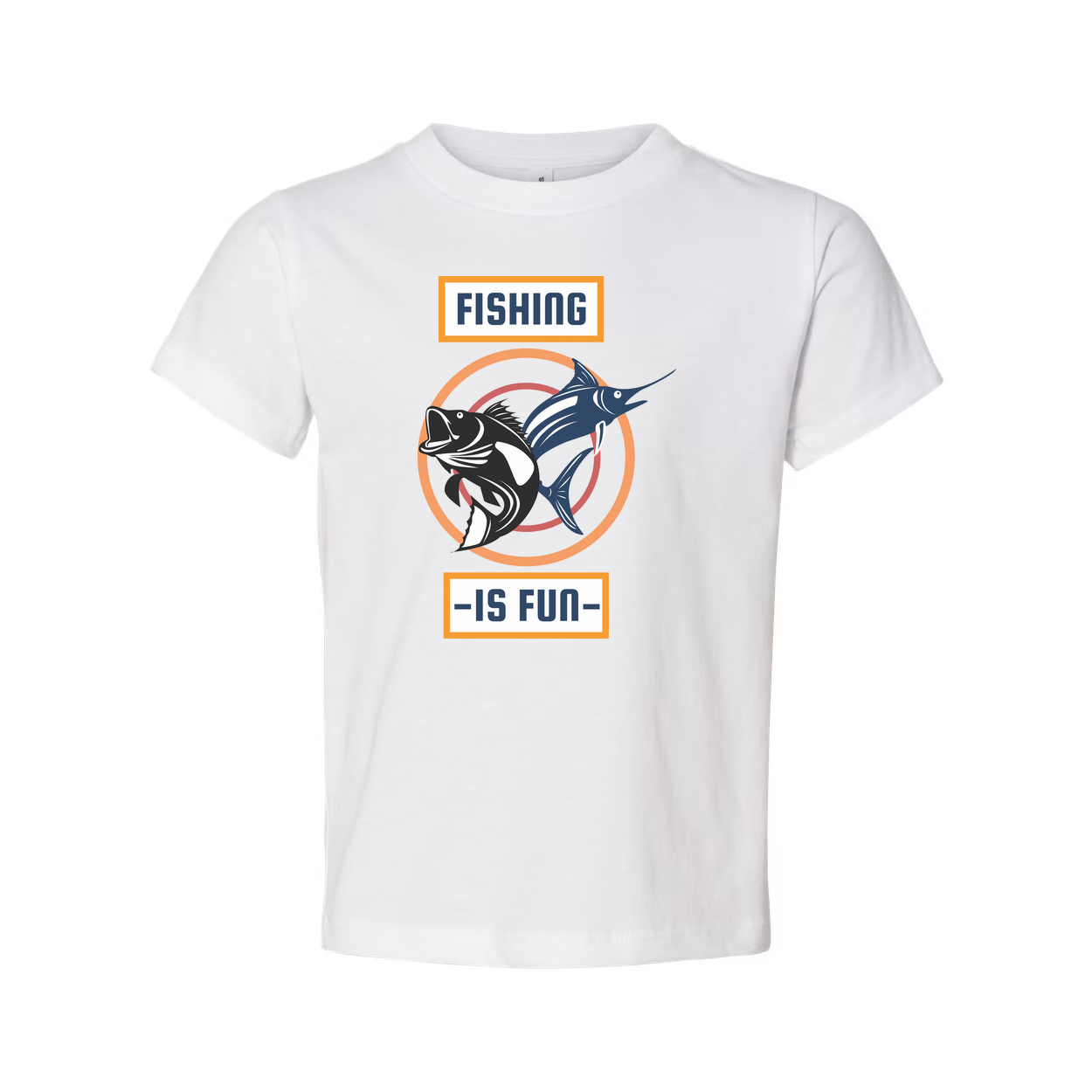 Unisex Fishing Graphic T Shirt With Dual Fish Illustration For Anglers And Outdoor Enthusiasts