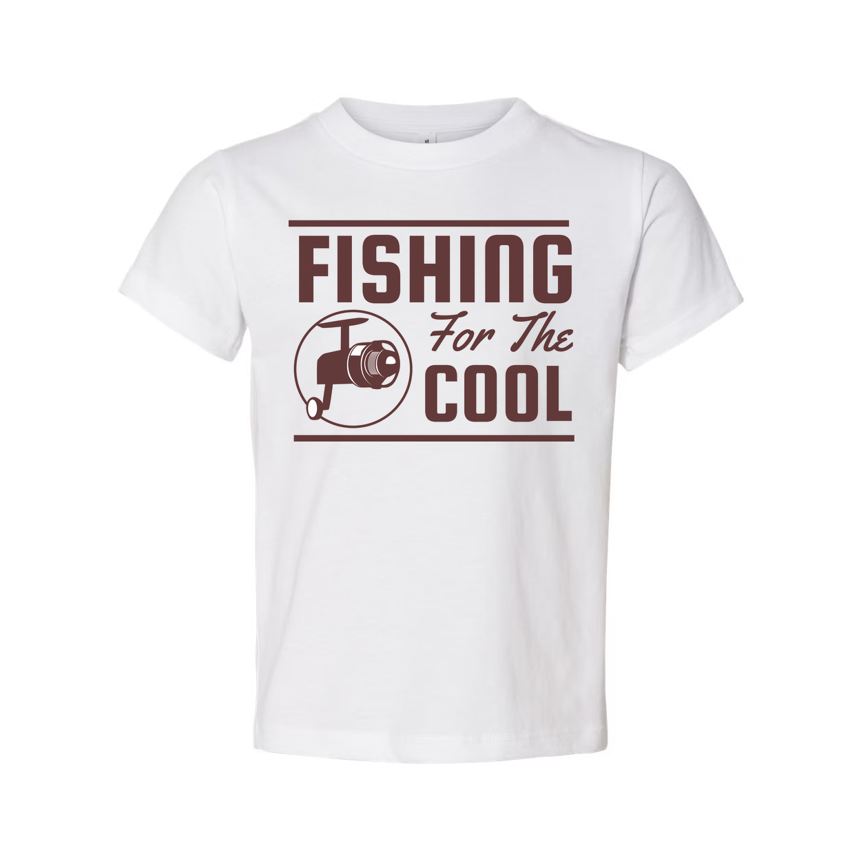 Fishing For The Cool Tee With Vintage Reel Icon For Outdoors And Casual Attire Everyday Wear