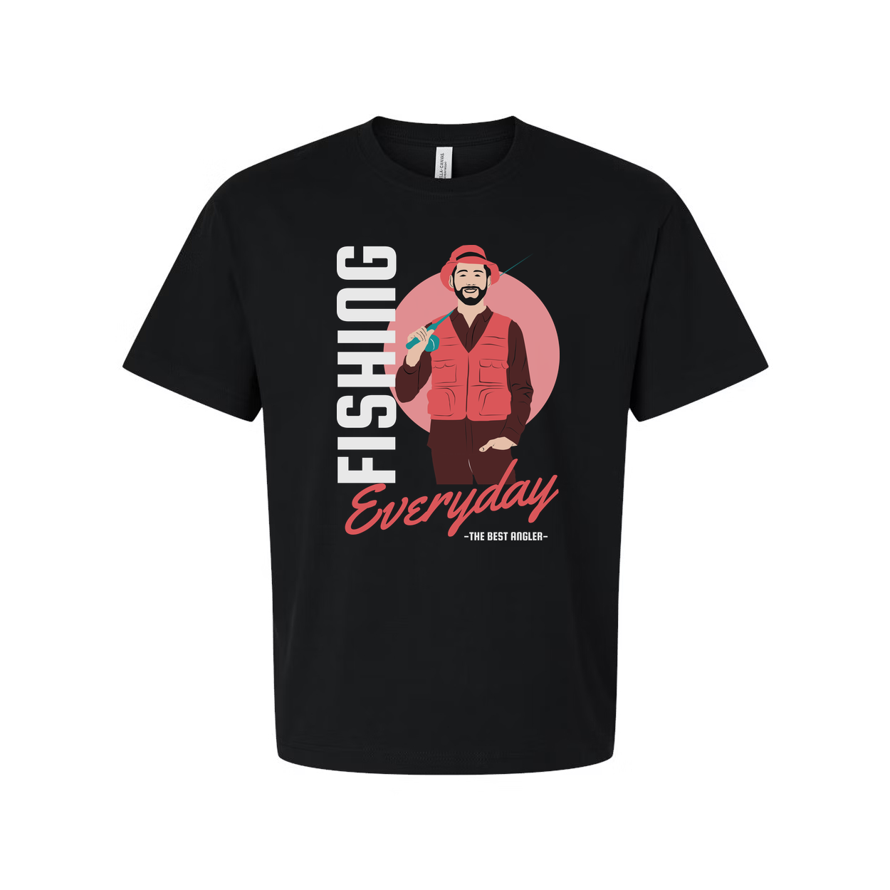 Everyday Fishing Angler Graphic Unisex Tee With Outdoor Scene And Bold Typography