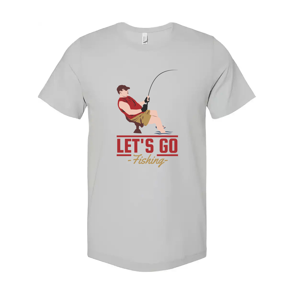 Unisex Fishing Graphic Tee Lets Go Fishing Illustration For Outdoor Enthusiasts Apparel