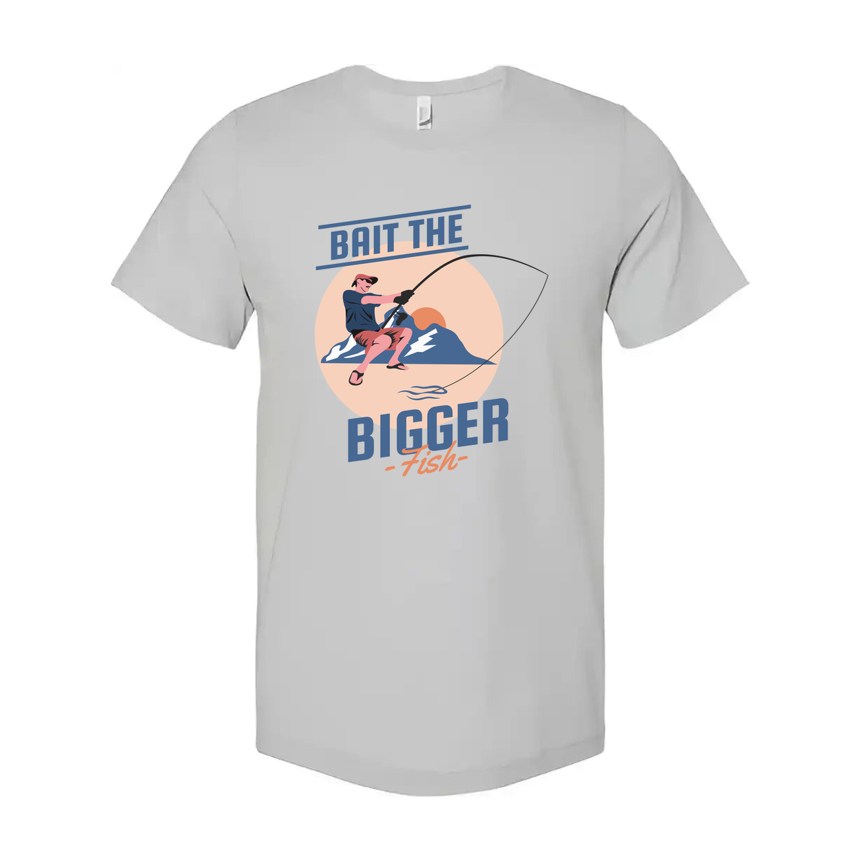 Bait The Bigger Fish Fishing Graphic Tee Unisex Casual Shirt For Anglers And Outdoor Enthusiasts