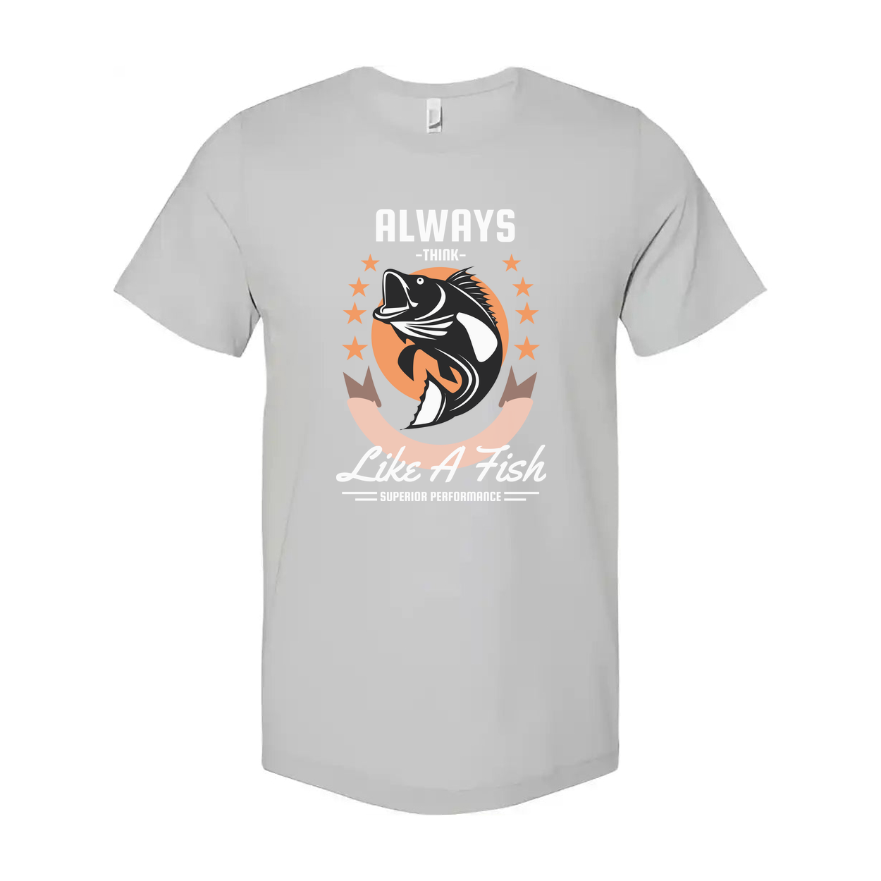 Always Think Like A Fish Fishing Graphic T Shirt For Unisex Casual Wear And Outdoor Enthusiasts