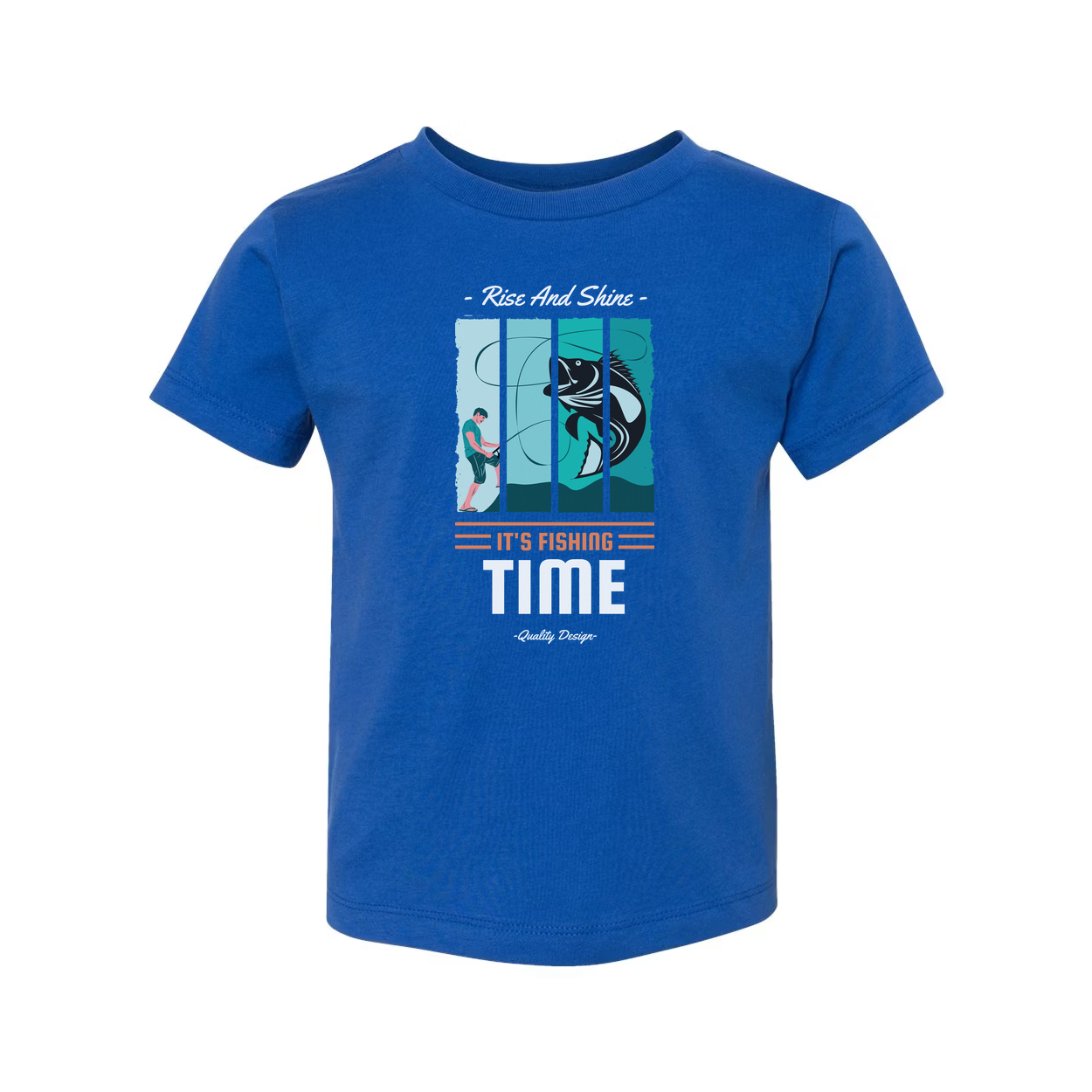 Unisex Fishing Graphic Tee Featuring Rise And Shine Its Fishing Time Design For Outdoor Enthusiasts