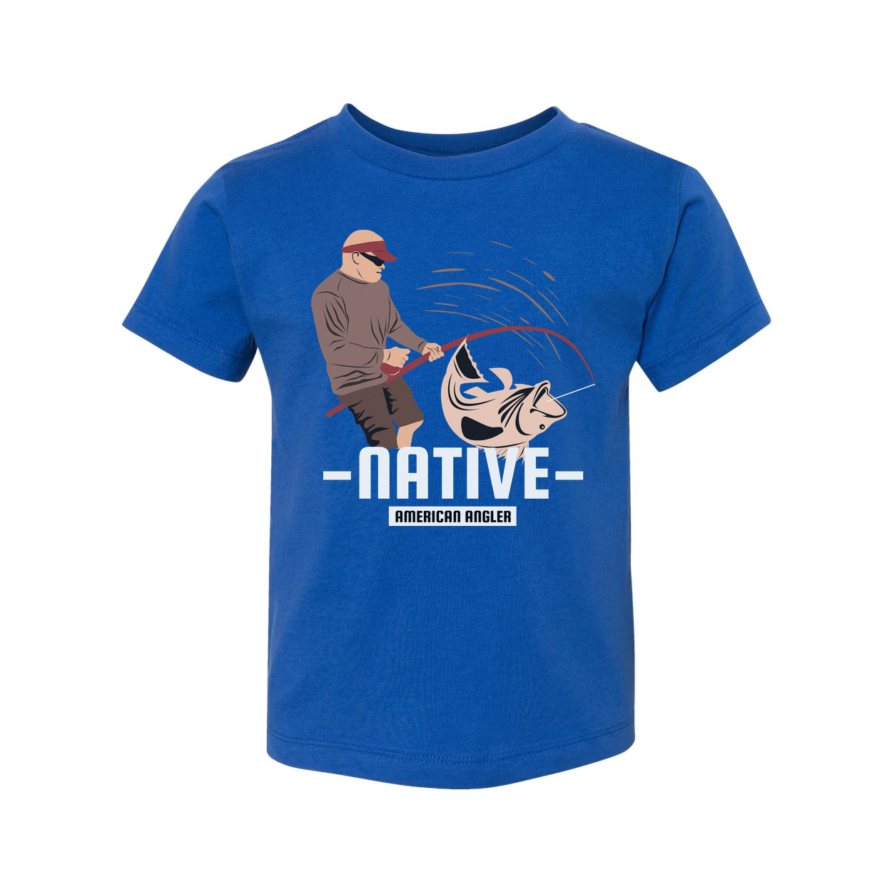 Native American Angler Fishing Graphic T Shirt For Unisex Casual Wear With Comfort Fit